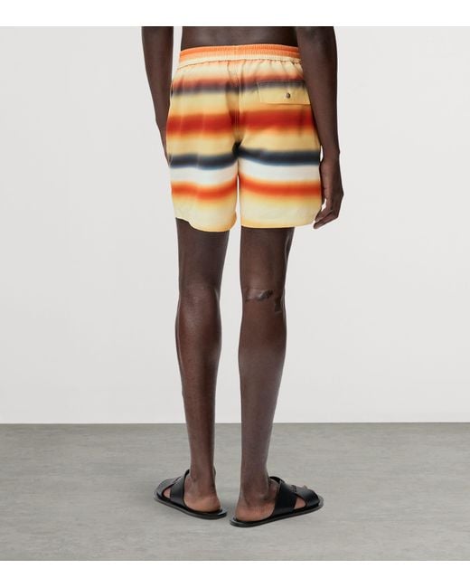 Loewe Orange X Paula's Ibiza Stripe Swim Shorts for men