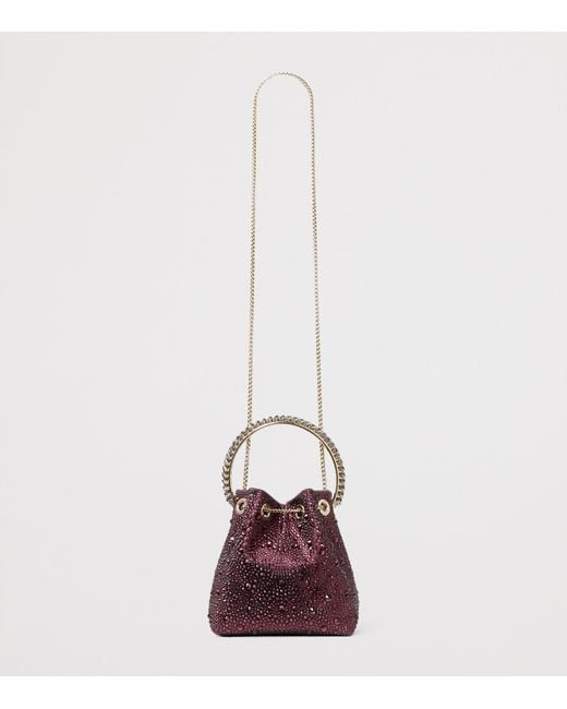 Jimmy Choo Red Embellished Bon Bon Top-Handle Bag