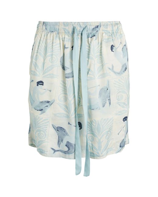 Commas Blue Dolphin Tile Shorts for men