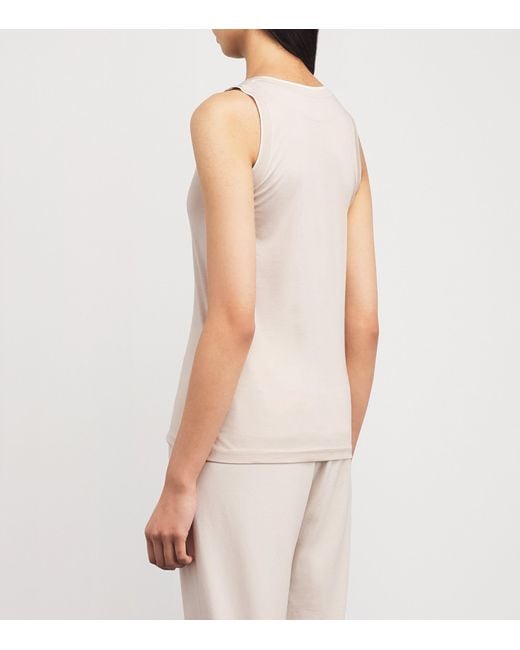 Eleventy White Cotton Tank Top