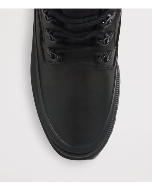 Canada Goose Black Leather Waterproof Keystone Boots for men