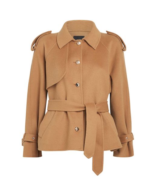 Maje Brown Wool-Blend Coat