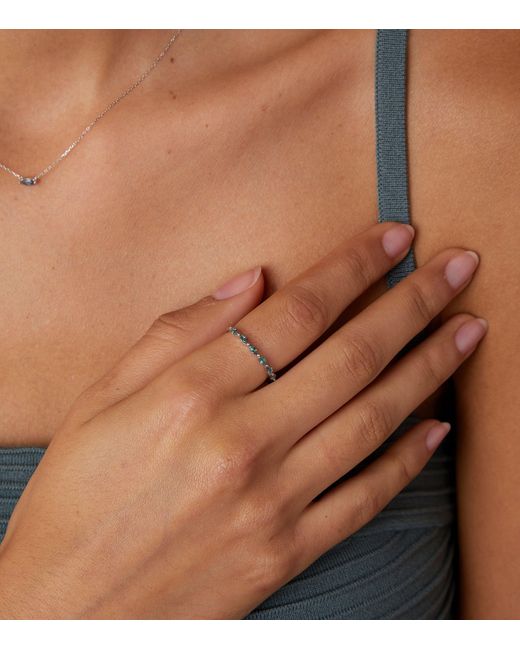 Astrid & Miyu White And Alexandrite Marquise Ring
