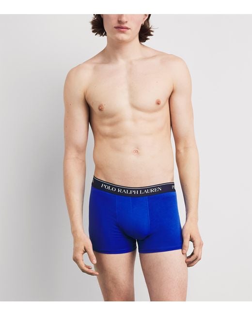 Polo Ralph Lauren Blue Stretch-Cotton Classic Trunks for men