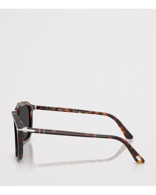 Persol Black Senna Series Square Sunglasses
