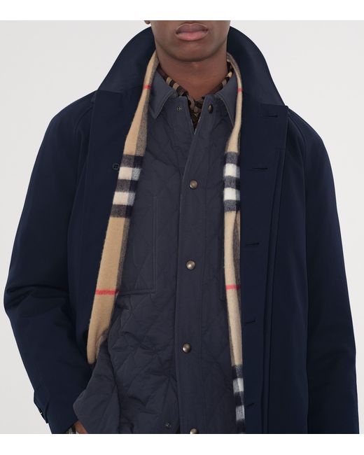 Burberry Blue Mid-Length Camden Heritage Car Coat for men