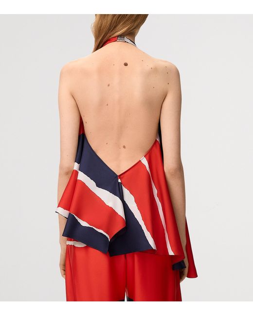 Loewe Red Printed Halterneck Top