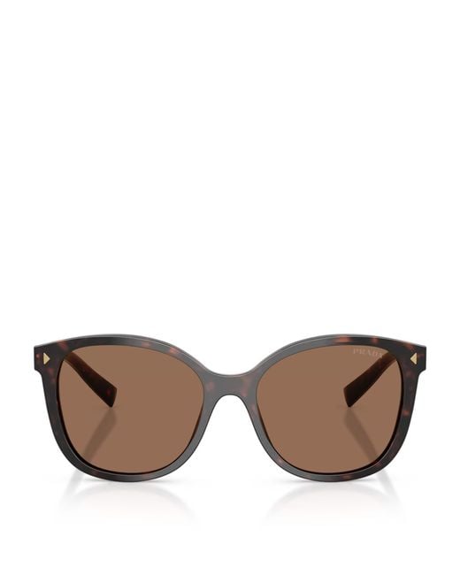 Prada Brown Tortoiseshell Square Sunglasses