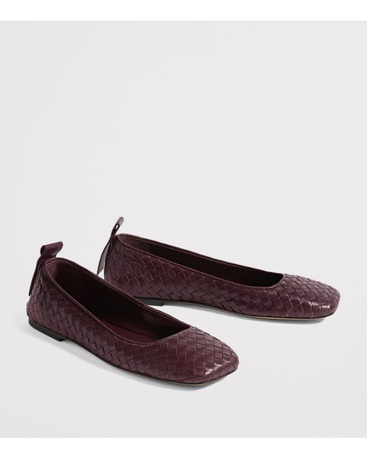 Bottega Veneta Red Lambskin Charlotte Ballet Flats