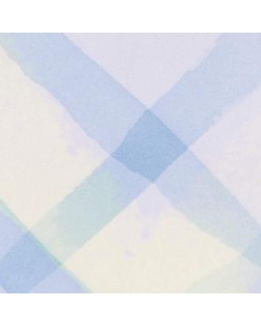 Burberry Blue Silk Watercolour Check Scarf