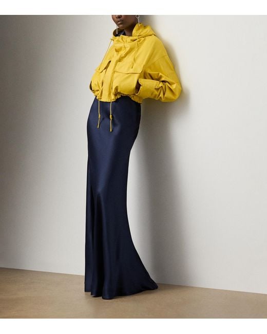 Ralph Lauren Yellow Ferra Cropped Calfskin Jacket