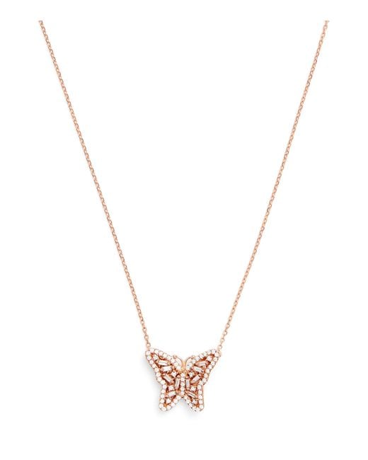 Suzanne Kalan Metallic And Diamond Bold Butterfly Necklace