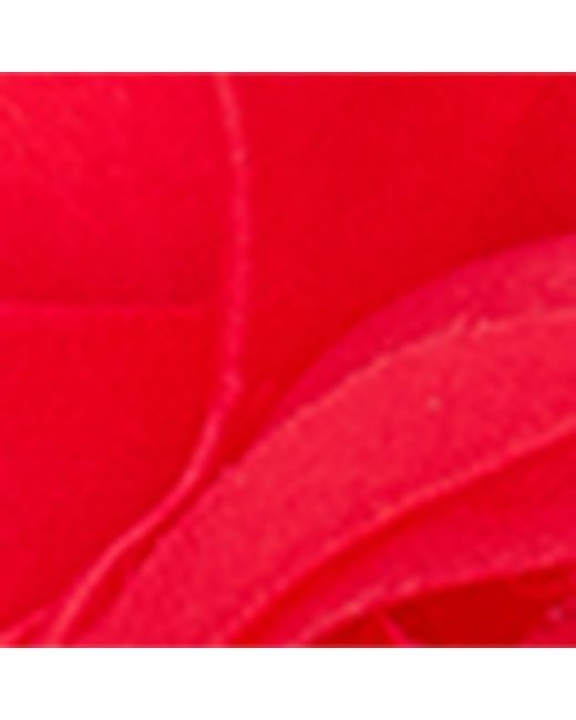 Max Mara Red Silk Flower Hair Clip