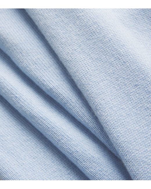 Harrods Blue Cashmere Wide-Leg Sweatpants