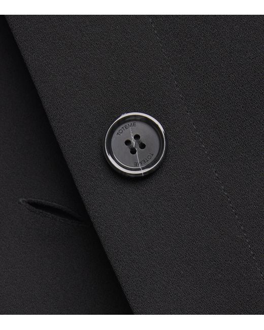 Totême  Black Cinched Collared Jacket