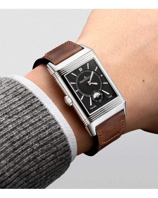 Jaeger lecoultre Stainless Steel Reverso Duoface Watch 28.3mm in