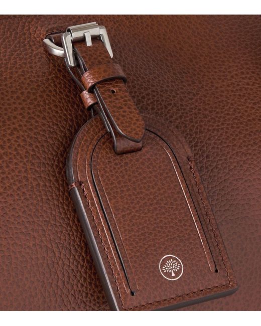 Mulberry Brown Medium Leather Heritage Clipper Holdall for men