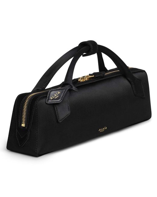 Alaïa Black Satin Le Teckel Top-Handle Bag