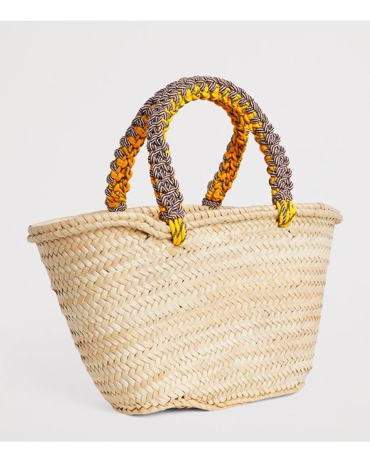 ALÉMAIS Metallic Medium Woven Mona Basket Bag