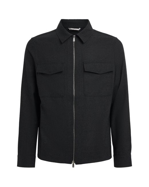 Marco Pescarolo Black Stretch-Cashmere 2-Way Zip Jacket for men