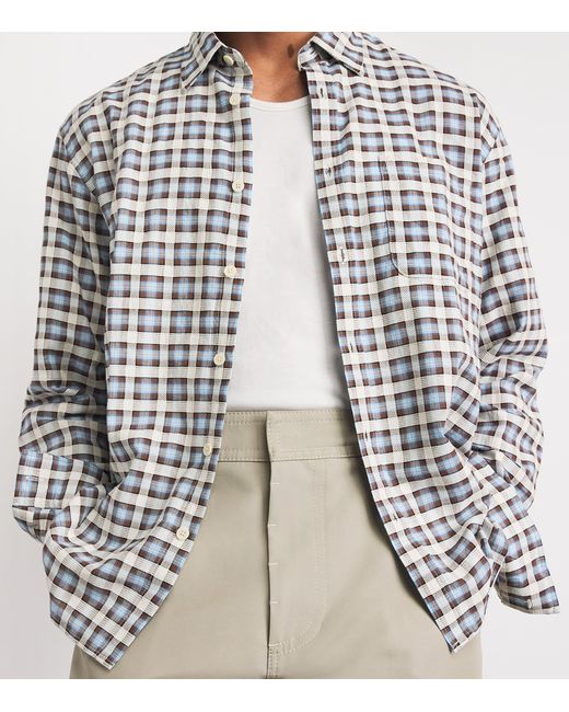 NN07 White Organic Cotton Check Deon Shirt for men