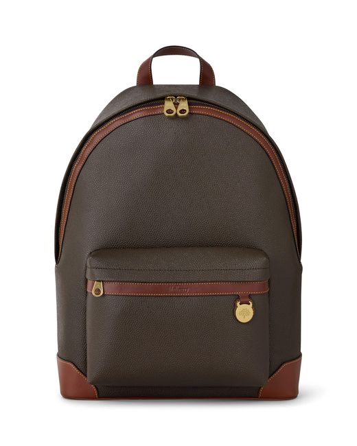 Mulberry Brown Faux Leather Heritage Backpack for men