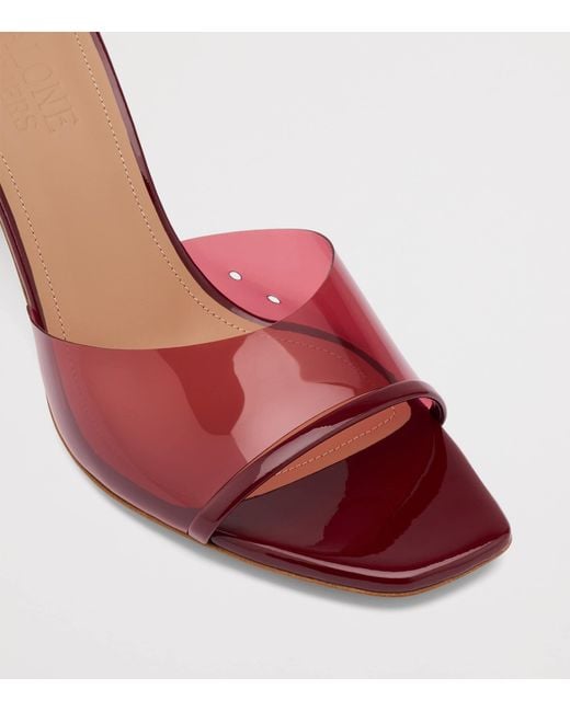 Malone Souliers Pink Patent Leather Roxanne Heeled Mules 70