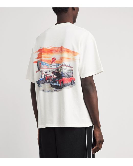 Represent White Cotton 24 Hour Service T-Shirt for men
