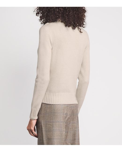 Agnona Natural Cashmere Lipstick Sweater