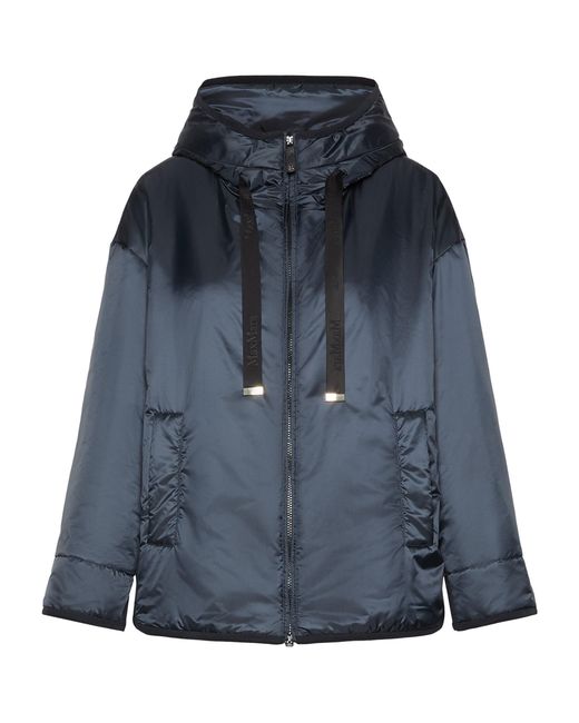 Max Mara Blue Hooded Padded Jacket