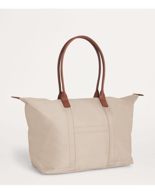 Harrods Natural Medium Nylon Tote Bag