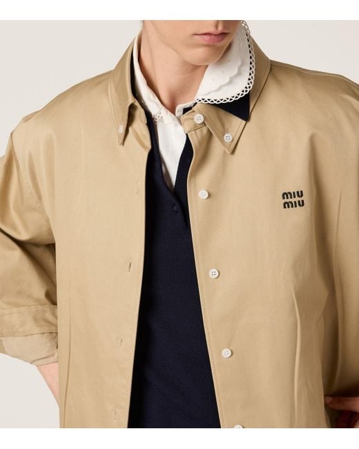 Miu Miu Natural Cotton Chino Blouson Jacket