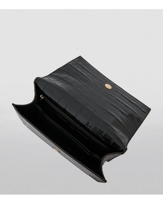 McQueen Black Leather Jewelled Satchel Bag