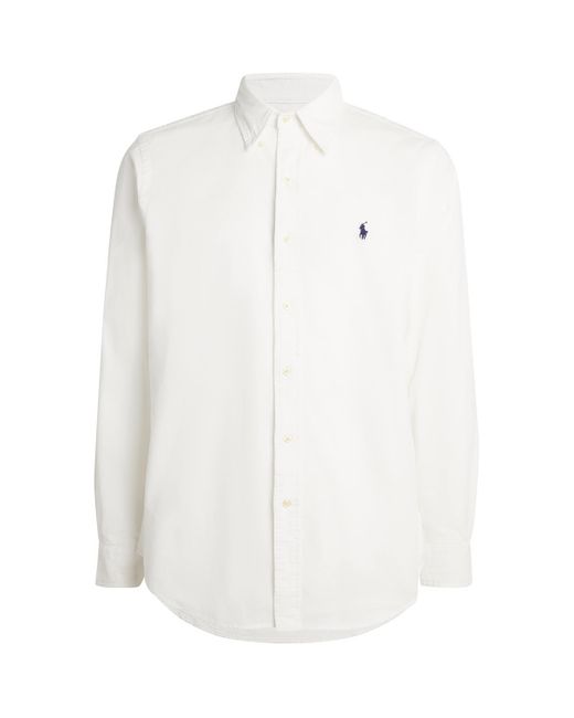 Polo Ralph Lauren Corduroy Polo Pony Shirt in White for Men | Lyst
