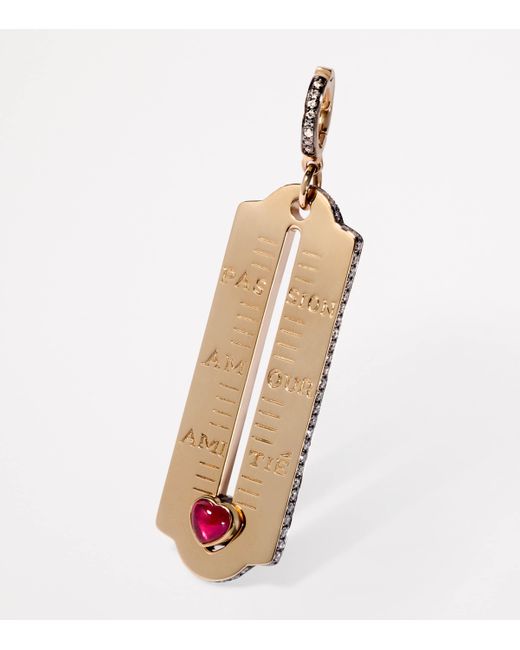 Annoushka Metallic Diamond And Ruby Loveometer Pendant