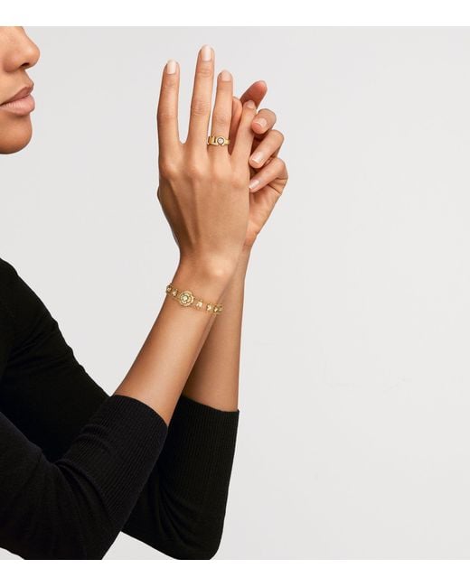 Chanel Metallic And Diamond Bouton De Camélia Supple Bracelet