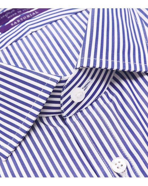 Ralph Lauren Blue Striped Aston Shirt for men