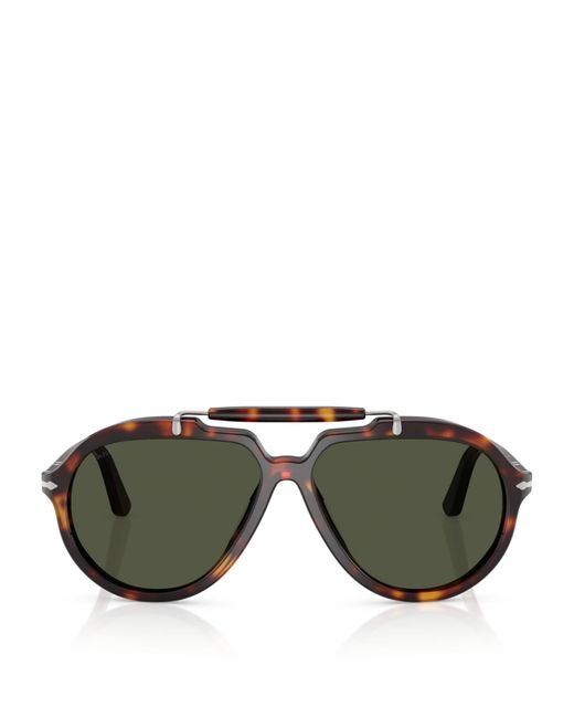 Persol Green Senna Series Pilot Sunglasses