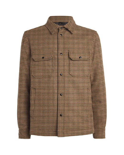 Woolrich Brown Down-Filled Alaskan Overshirt for men