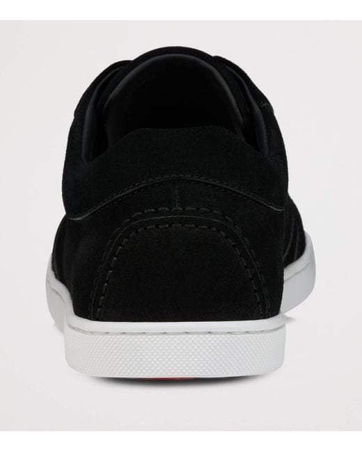 Christian Louboutin Black Chambelisneak Crosta Calf Leather Sneakers for men