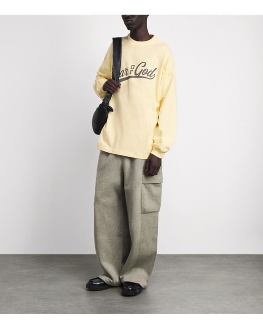 Fear Of God Natural Cotton Merch Long-Sleeve T-Shirt for men