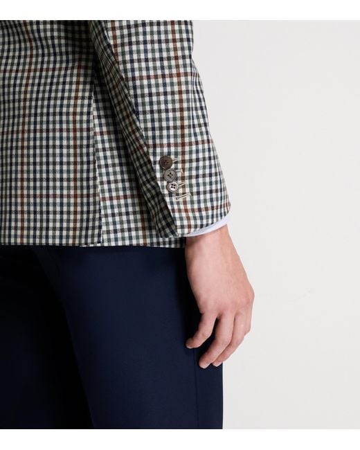 Dunhill Brown Wool Gingham Blazer for men