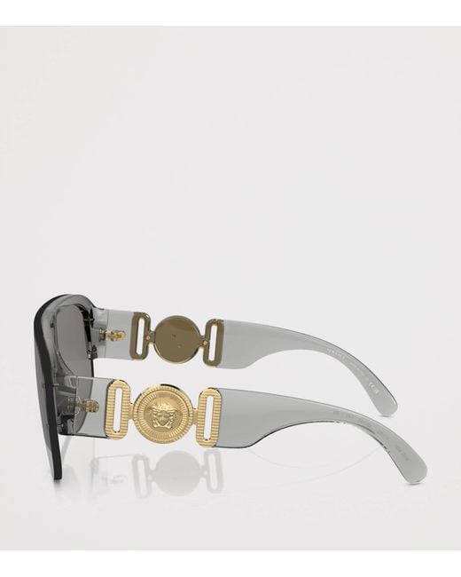 Versace Gray Aviator Sunglasses
