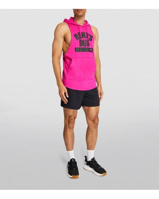 Under Armour Pink Project Rock Graphic Hoodie for men