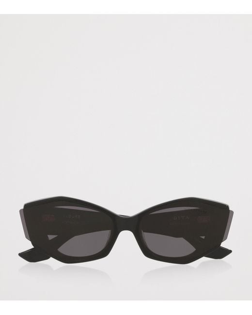 Dita Eyewear Black Aloure Angular Cat Eye Sunglasses