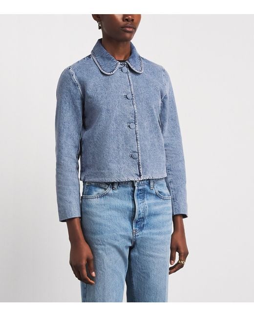 FRAME Blue The Palm Denim Jacket
