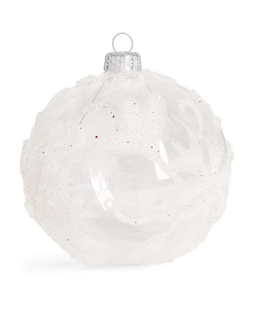Harrods White Bead-Embellished Bauble