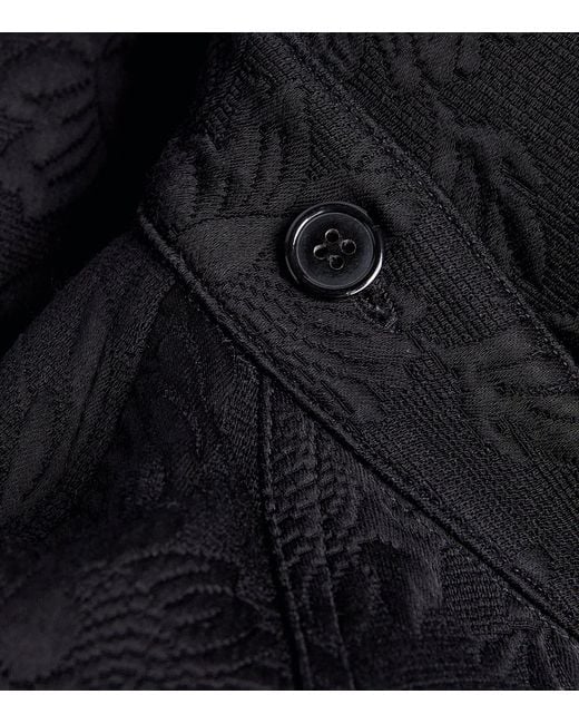 Dries Van Noten Black Reversible Floral Jacquard Jacket for men