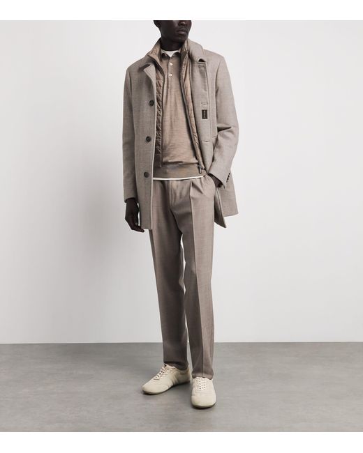 Moorer Gray Virgin Wool Monferrato-Lp Coat for men