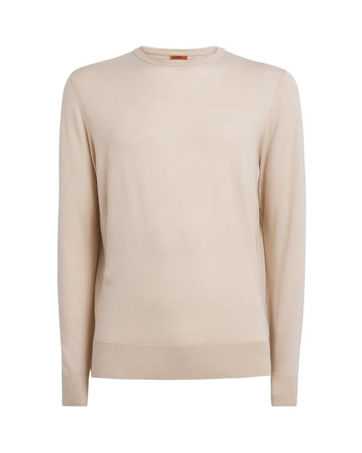 Barena Natural Extrafine Merino Wool Sweater for men